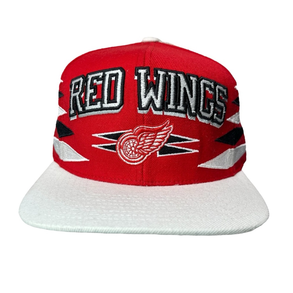Mitchell & Ness Detroit Red Wings Snapback Hat Vintage NHL Hockey Cap Red White